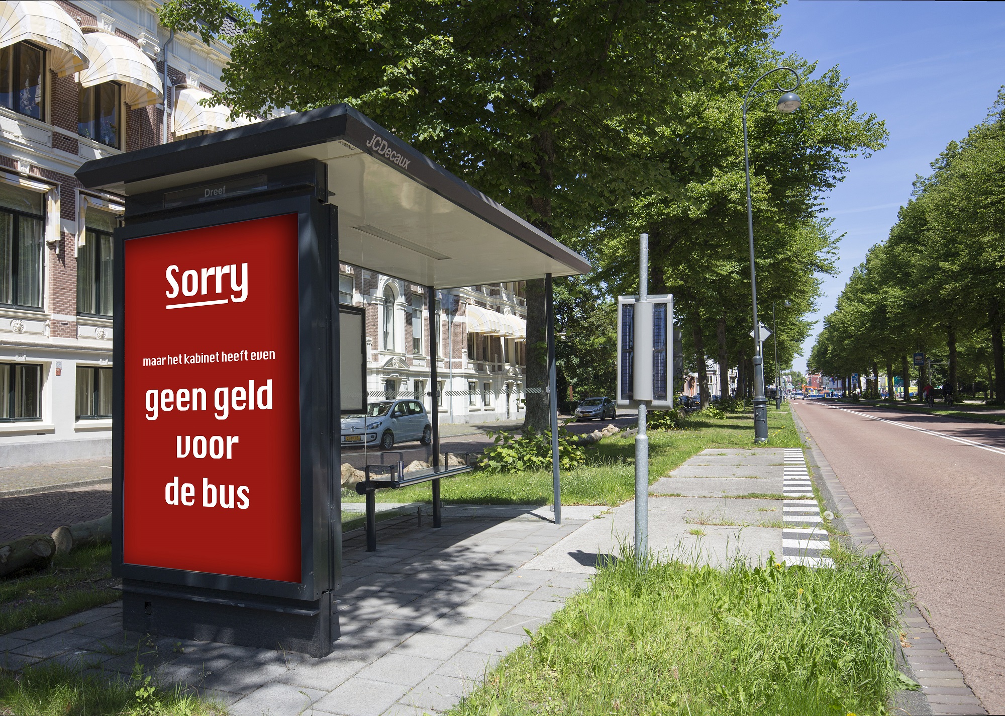 Geen geld voor de bus