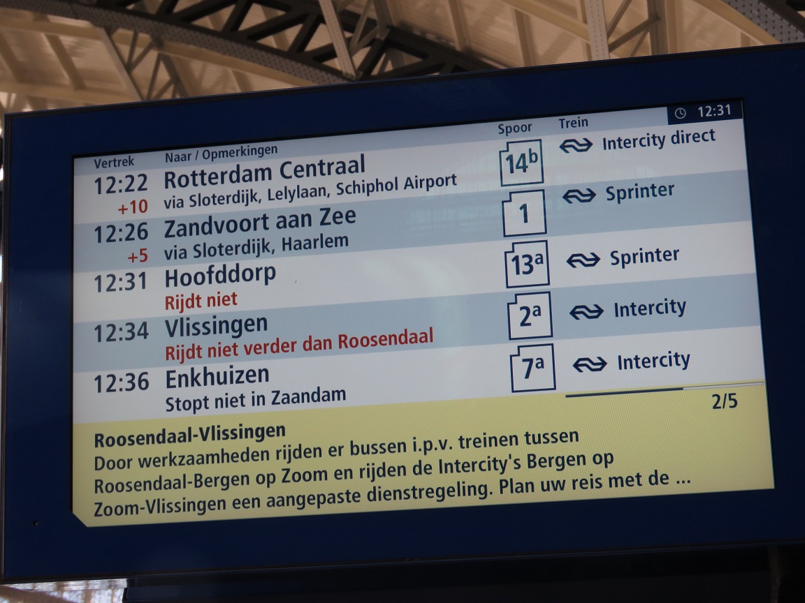 Reisinfo vertragingen