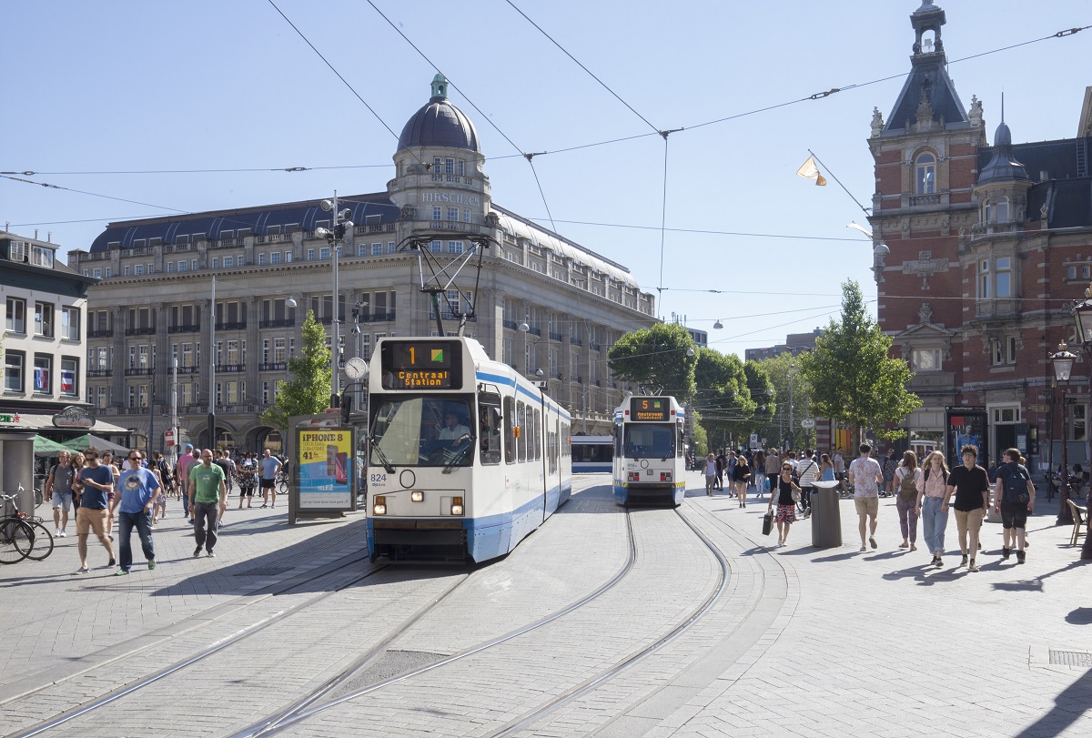 Trams amsterdam centrum