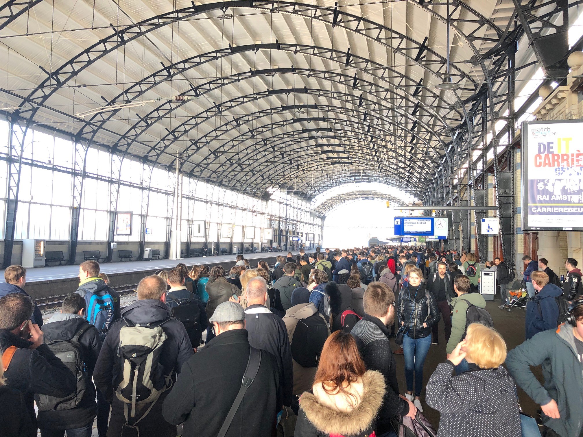 Haarlem station drukte