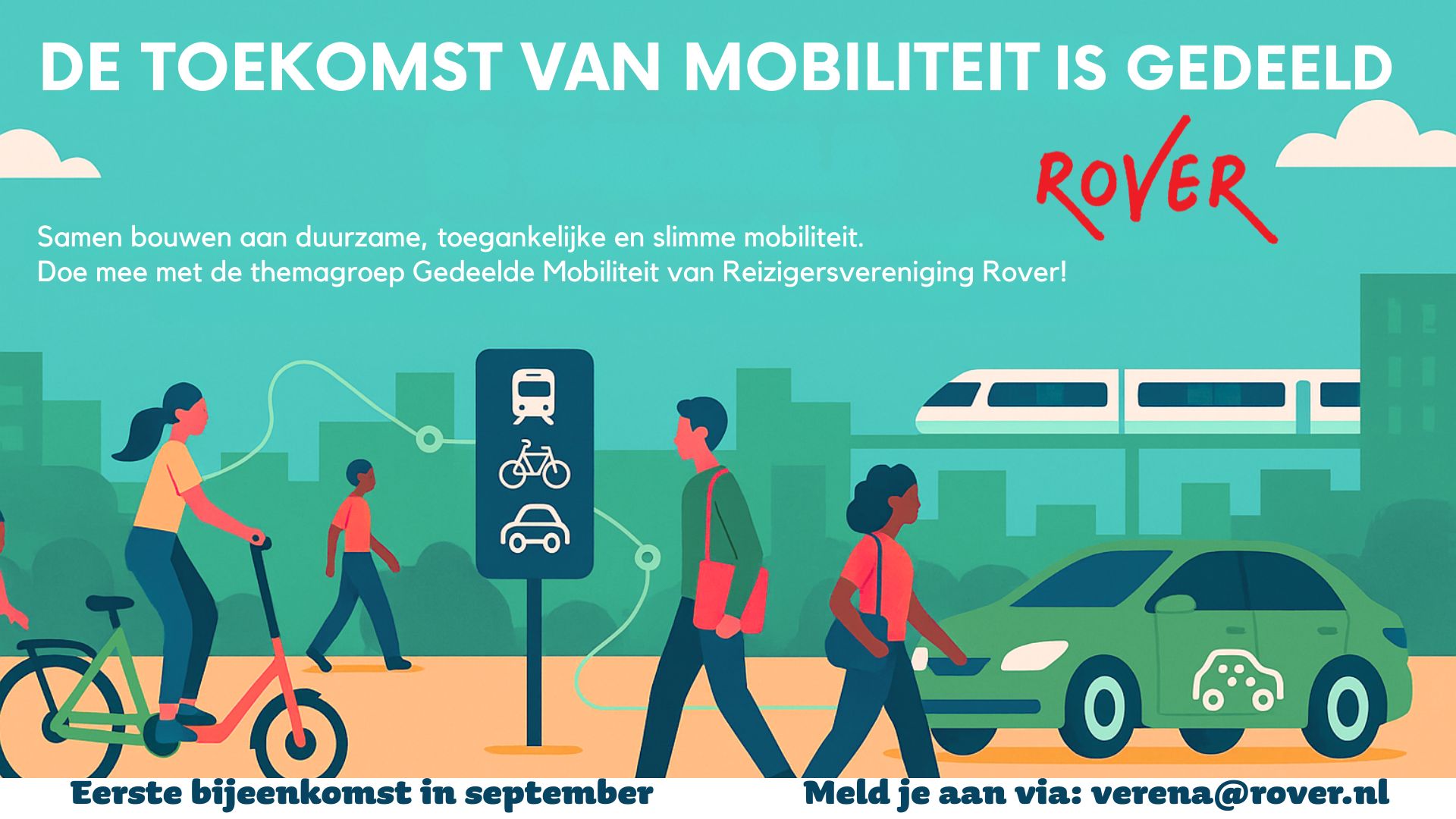 Samen bouwen aan duurzame toegankelijke en slimme mobiliteit. Doe mee met de themagroep Gedeelde Mobiliteit