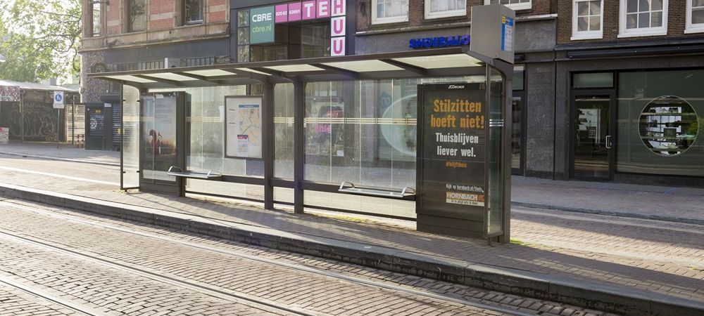 Lege tramhalte Amsterdam