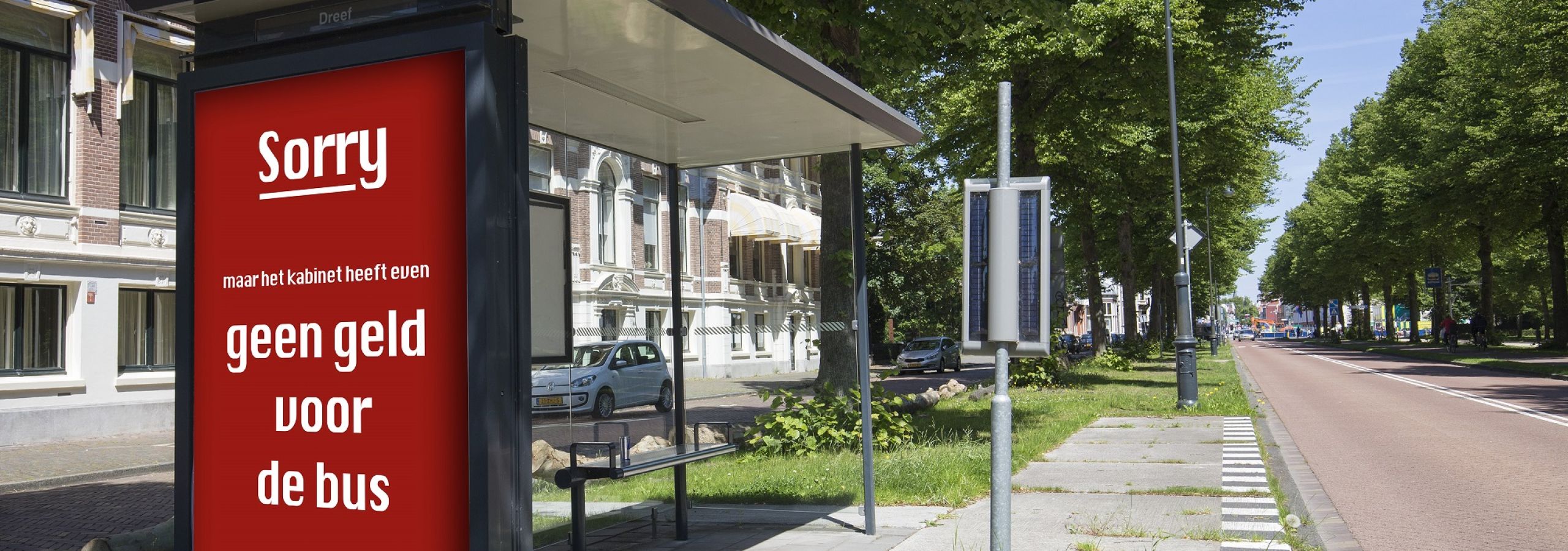 Geen geld voor de bus