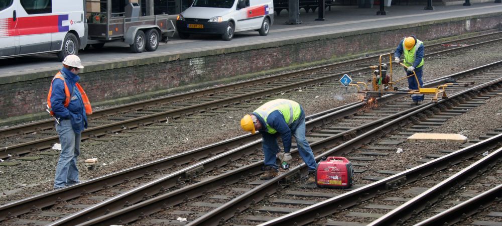 Werk aan het spoor