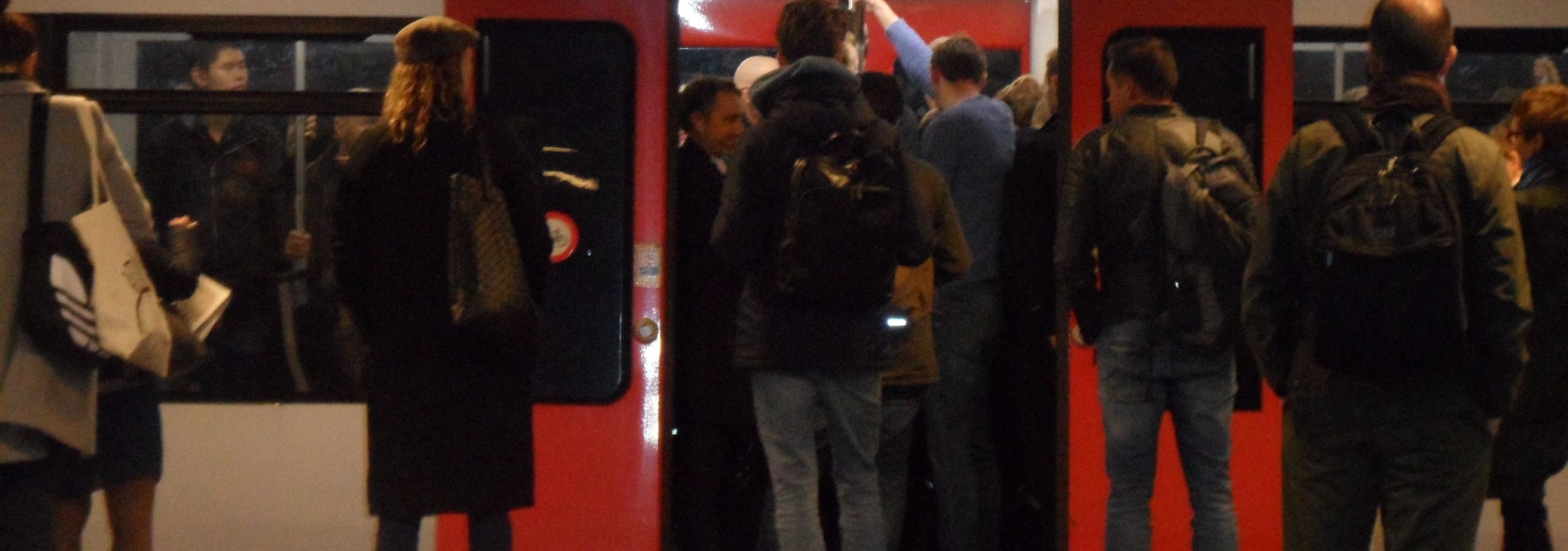 Drukke metro
